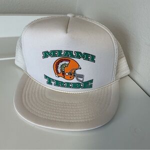 Miami Tribe Hurricanes Vintage Truckers Cap NOS